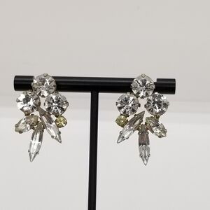rhinestone multi-crystal post earrings